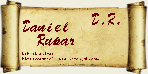 Daniel Rupar vizit kartica